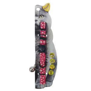 Swooosh The Polka nylon safe collar C-10mm 18/28cm pink