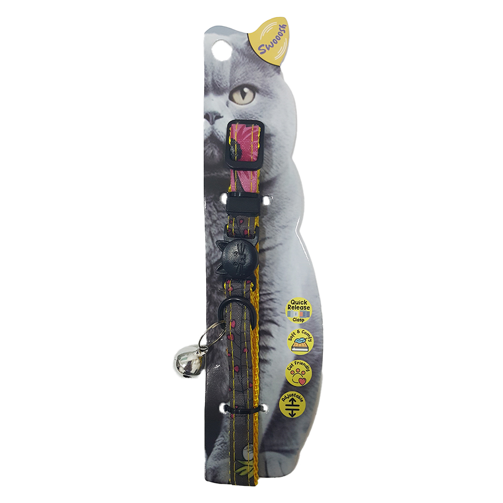 main-699.jpg Swooosh Fresh Breeze safe collar C-10mm 18/28cm yellow - Image 1