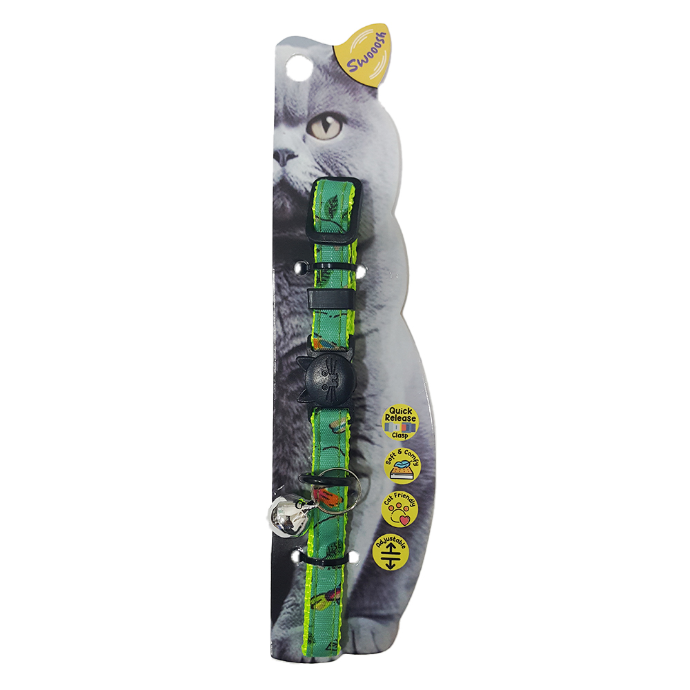 main-706.jpg Swooosh Magpie safe collar C-10mm 18/28cm green - Image 1