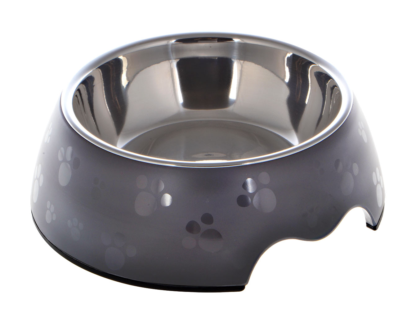 main-71.jpg Nutrapet Melamine Round Paw Bowl Sets Grey L:22 * 7.5Cms 700/ml23.6oz - Image 1