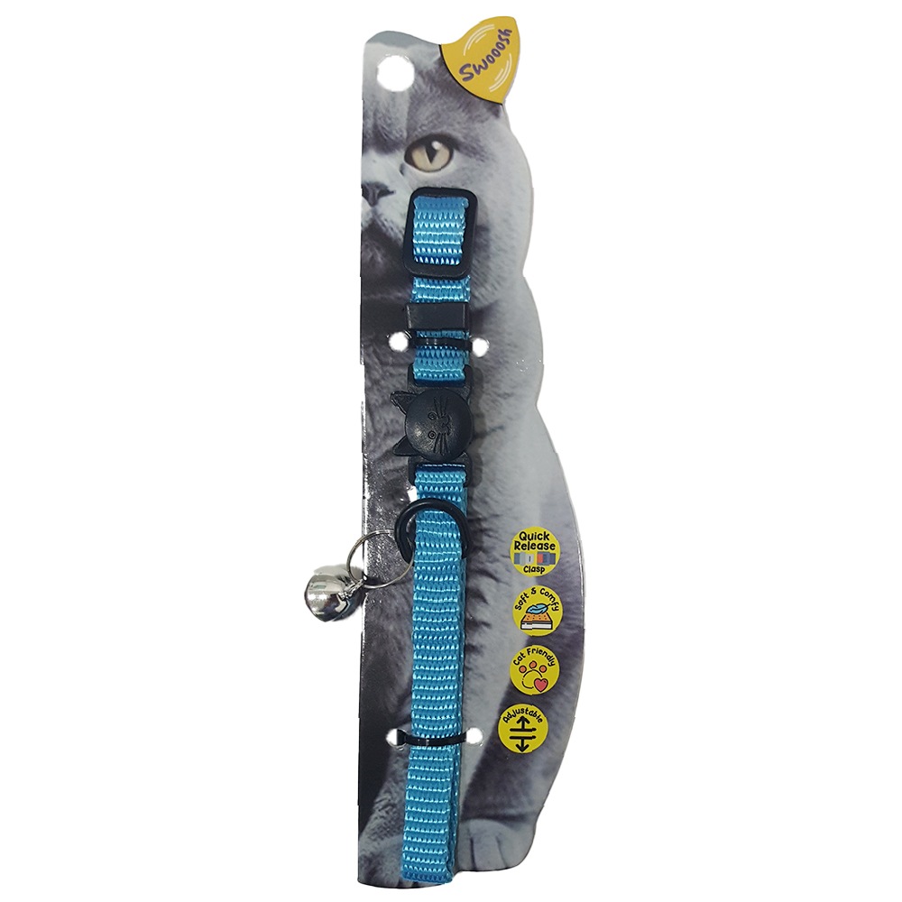 main-714.jpg Swooosh Simple & Calm nylon pure safe collar C-10mm 18/28cm light blue - Image 1