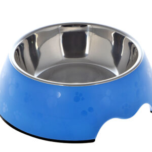 Nutrapet Melamine Round Paw Bowl Sets Blue L:22 * 7.5Cms 700/ml23.6oz