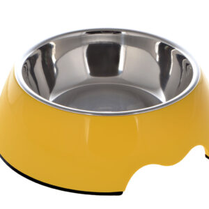 Nutrapet Melamine Round Bowl Mustard Yellow M:17.5 * 6.5Cms 350/ml11.8oz