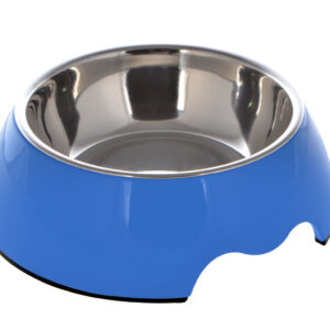 Nutrapet Melamine Round Bowl Blue L:22 * 7.5Cms 700/ml23.6oz