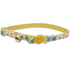Coastal 3 and Safe Cat Flower Frenzy Adj.Breakaway Collar Yellow