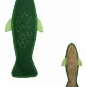 Pet Stages Felt Sisal Fish Scratcher Grn