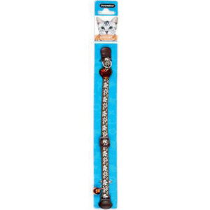 Dogness Nylon Cat Collar-Brown with Floral Design
