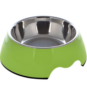 Nutrapet Melamine Round Bowl Dull Green L:22 * 7.5Cms 700/ml 23.6oz