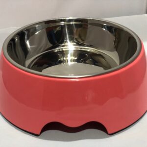 Nutrapet Melamine Round Bowl Peach L:22 * 7.5Cms 700/ml 23.6oz