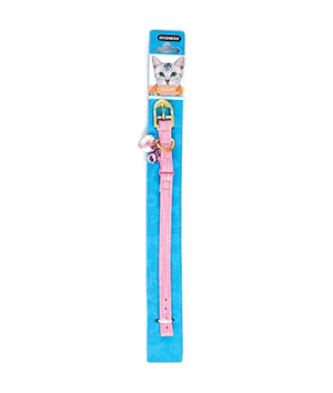 main-860.jpg Dogness Genuine Leather Cat Collar-Pink - Image 1