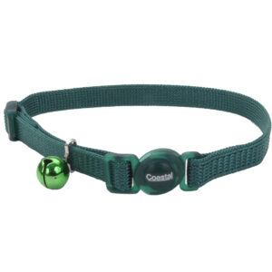 Coastal 3 and SafeCat Nylon Breakaway Collar Deep Green