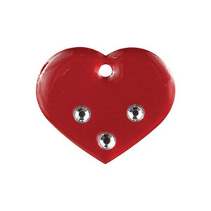 Imarc Pet Tag Fashion Tags Heart Large Red