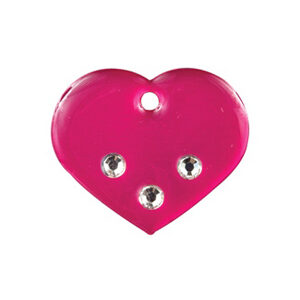 Imarc Pet Tag Fashion Tags Heart Large Pink