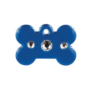 Imarc Pet Tag Fashion Tags Bone Large Blue