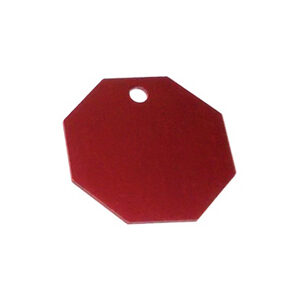 Imarc Pet Tag Stop Sign Octagon Small Red