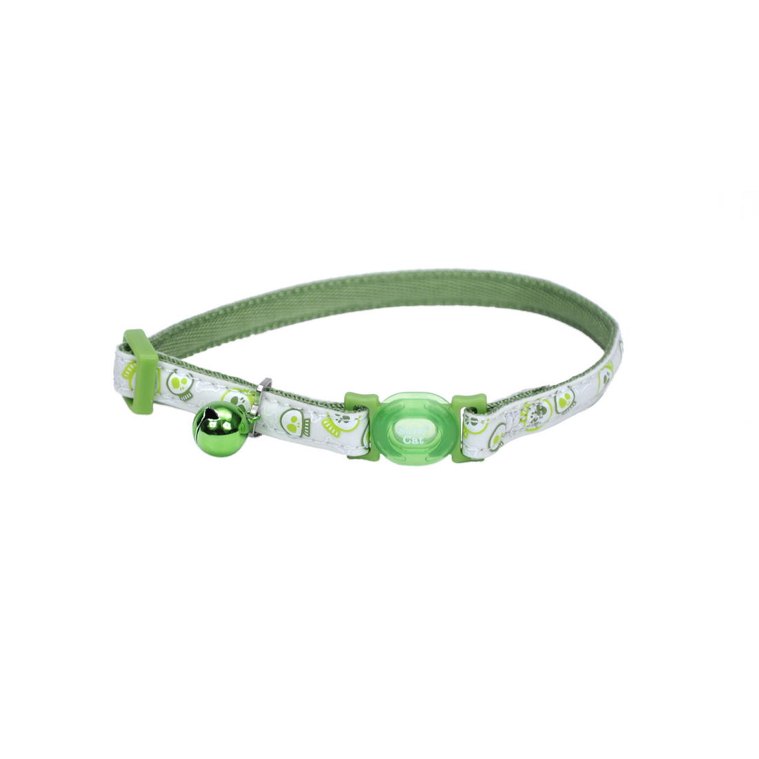 main-882.jpg Coastal 3 8 Safe Cat Glow in the Dark Adj.Collar Glowing Lime Skulls - Image 1