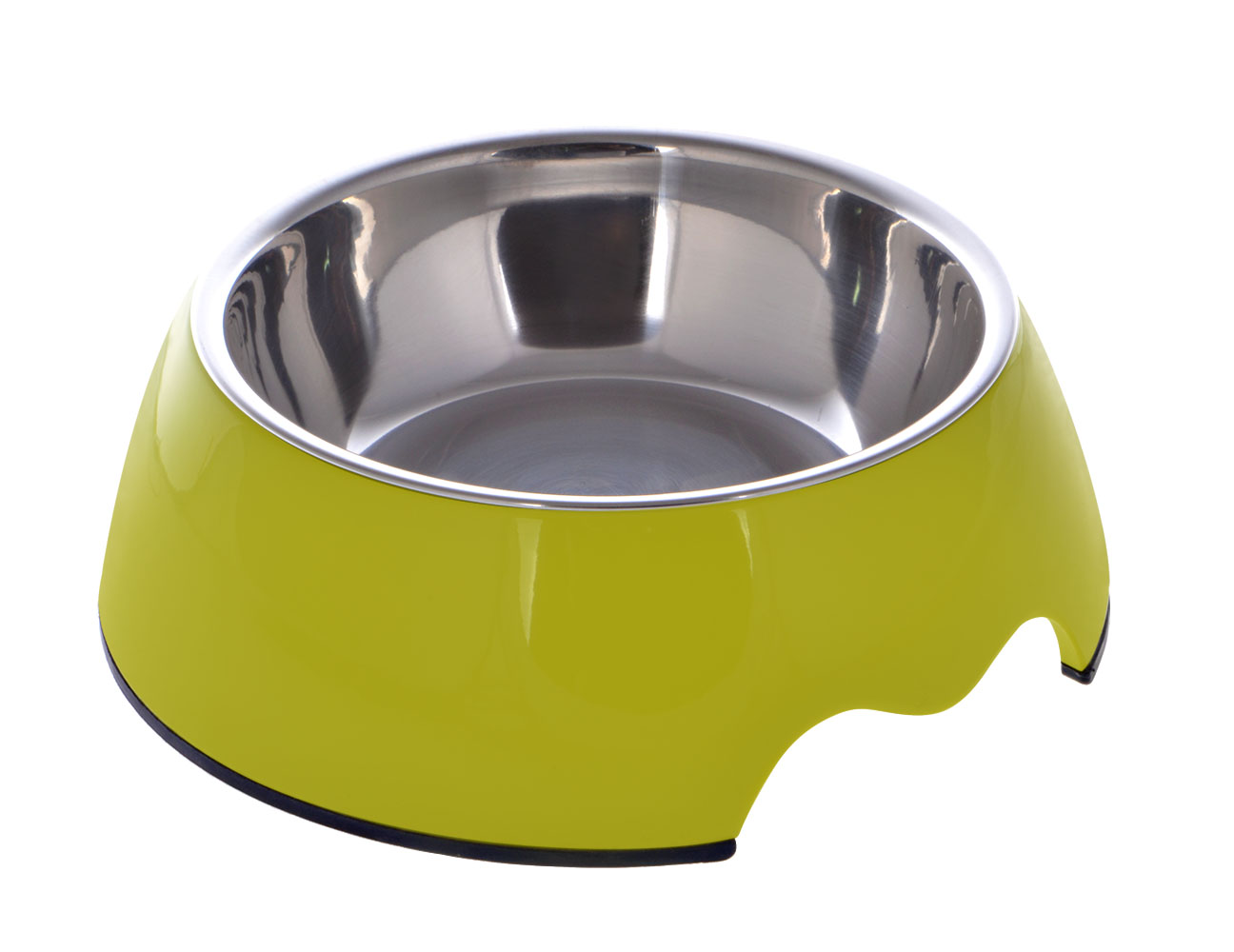 main-908.jpg Nutrapet Melamine Round Bowl Parrot Green S: 14*4.5 Cms 160/ml 5.4oz - Image 1