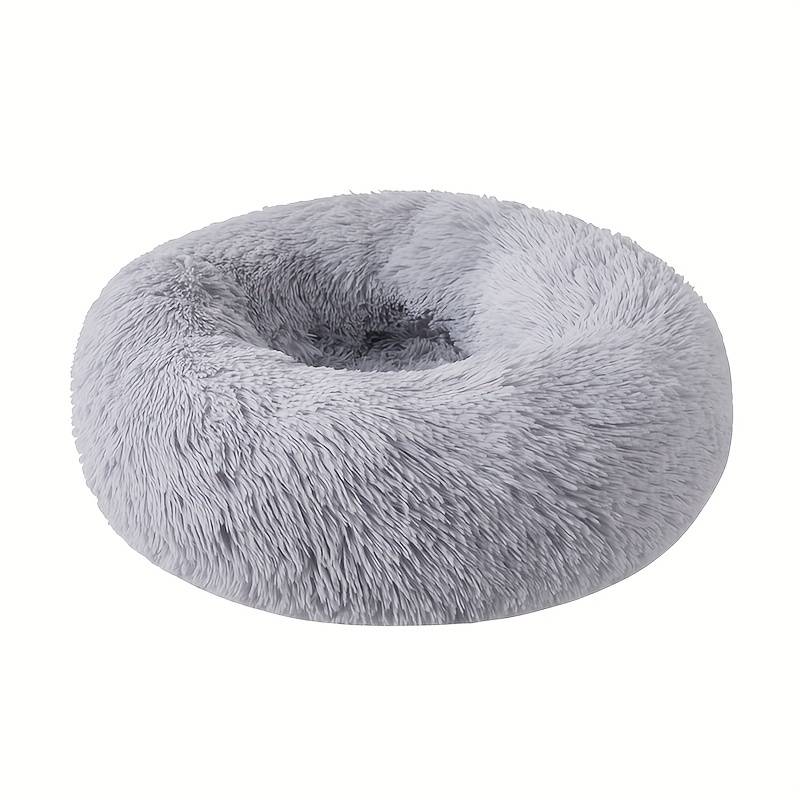 main-953.jpg Grizzly Velor Plush Round Bed Grey Large - 71 x 20cm - Image 1