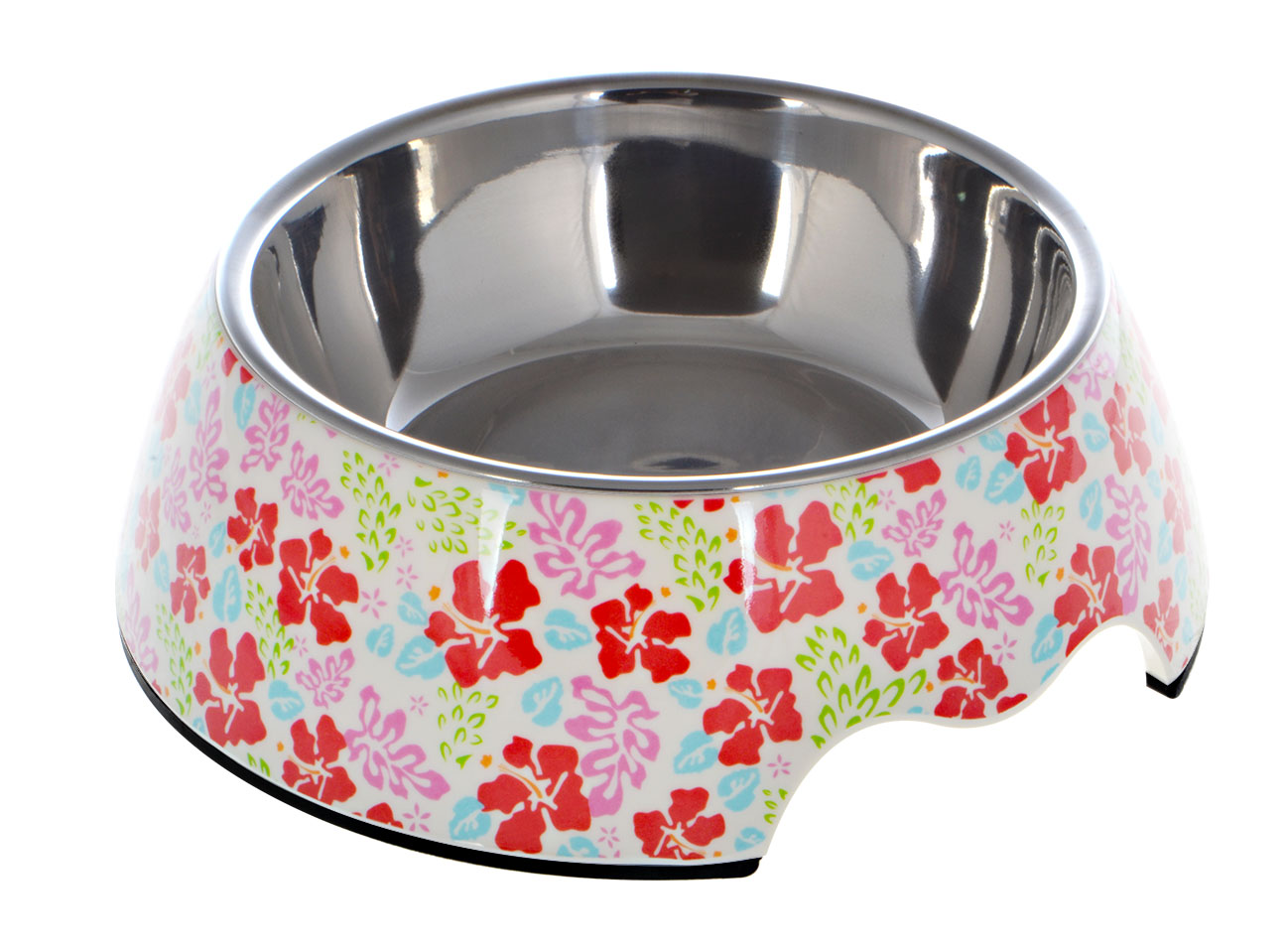 main-957.jpg Nutrapet Applique Melamine Round Bowl Sets,Red Flower M:17.5 * 6.5Cms 350/ml 11.8oz - Image 1