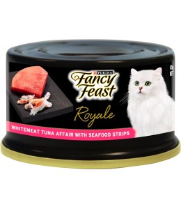 17181106931801988774-260x300-1.jpg Purina Fancy Feast Royale Cat Wet Food Whitemeat Tuna Affair with Seafood Strips 85g - Image 1