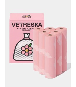 VETRESKA Flora Pet Poop Bags Refill Set (12 Rolls)
