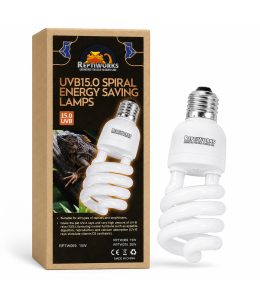 ReptiWorks Uvb10.0 Spiral Energe Saving Lamps-15W6X6X13Cm / 2.3"X2.3"X5.1"