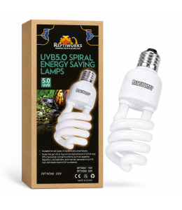 ReptiWorks Uvb5.0 Spiral Energe Saving Lamps-26W6X6X14.7Cm / 3.7"X3.7"X5.7"