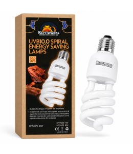ReptiWorks Uvb10.0 Spiral Energe Saving Lamps-26W6X6X14.7Cm / 3.7"X3.7"X5.7"