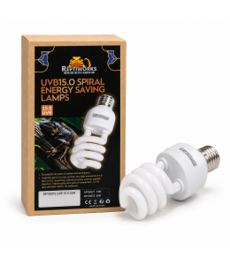 ReptiWorks Uvb15.0 Spiral Energe Saving Lamps-26W6X6X14.7Cm / 3.7"X3.7"X5.7"