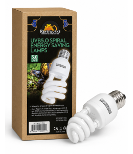 ReptiWorks Uvb5.0 Spiral Energe Saving Lamps-15W6X6X13Cm / 2.3"X2.3"X5.1"