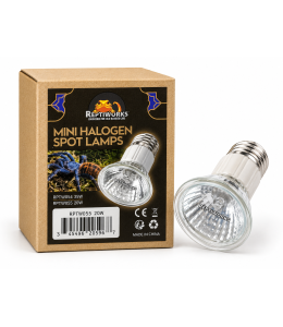 ReptiWorks Mini Halogen Spot Lamps 20W5X5X7Cm / 2"X2"X2.7"
