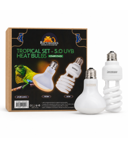 ReptiWorks Tropical Set - 5.0 Uvb + Heat BulbsSct5026 & Bsl100