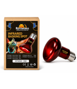 ReptiWorks Infrared Basking Spot 35W6.3X6.3X10Cm / 2.5"X2.5"X4"
