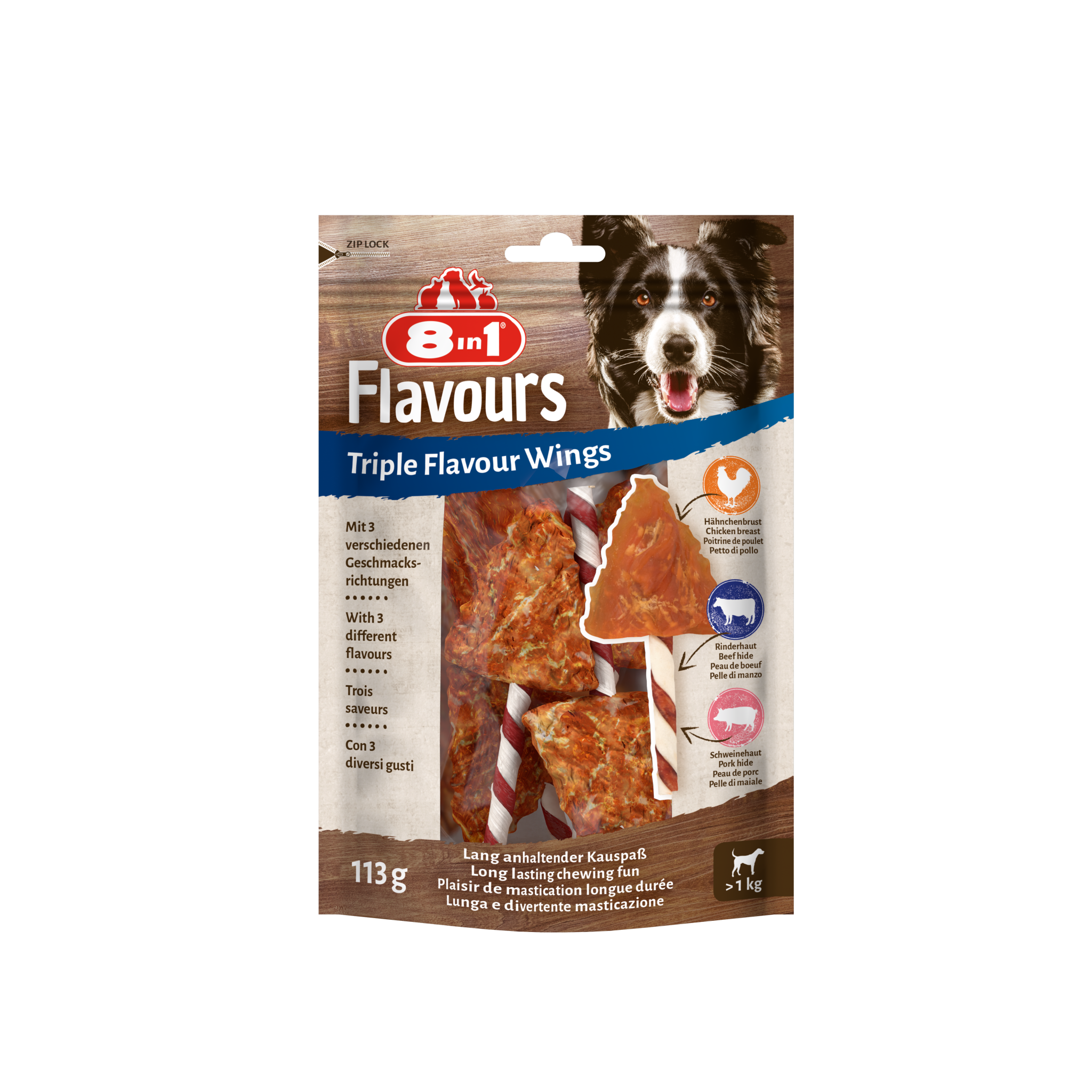 48352.png 8in1 Triple Flavour Wings 6pcs, 113 g - Image 1