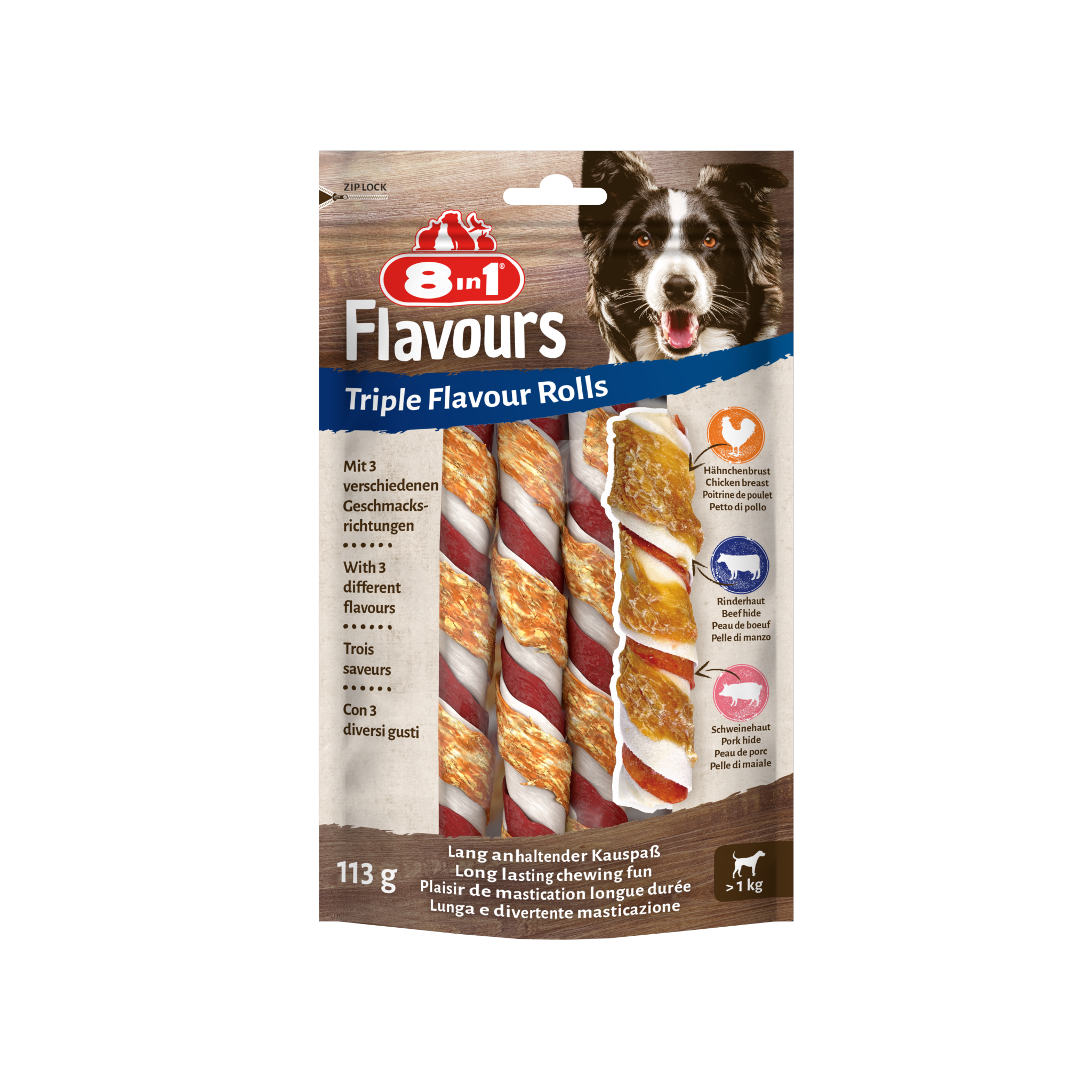 48356.png 8in1 Triple Flavour Rolls 113 g - Image 1