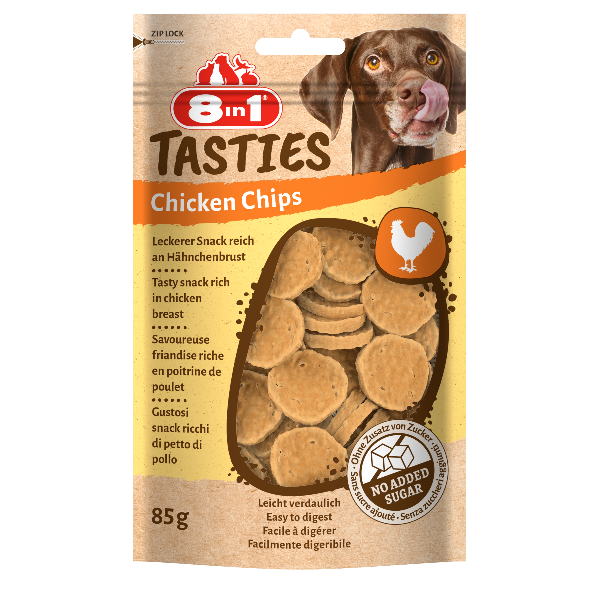 48386.png 8in1 Tasties Chicken Chips 85 g - Image 1