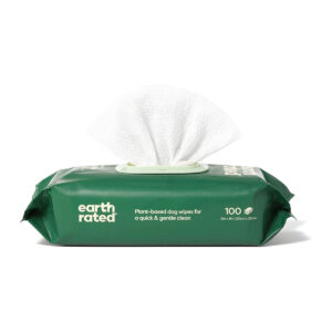 Earth Rated Plant-Based Dog Wipes, 100 Count – Unscented