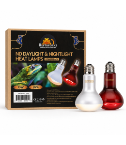 ReptiWorks Nd Daylight&Nightlight Heat Lamps - 75Watts Combo PackBsl75 & Ifl75