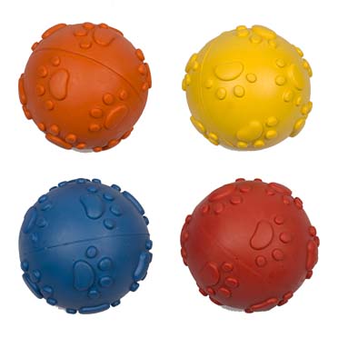 home-18.jpg Duvo+ Vinyl Treat Ball Paws Ø7.5cm Mixed Colors - Image 1