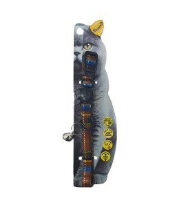Swooosh Cat in Britain nylon safe collar C-10mm 18/28cm brown