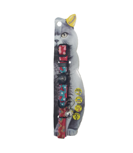 Swooosh Leafy Cats safe collar C-10mm 18/28cm pink