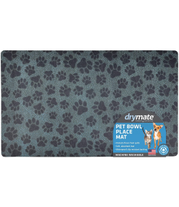 Drymate Mats For Dogs & Cats Paw Dots Black 12 X 20 Inch/30 Cms X 50 Cms