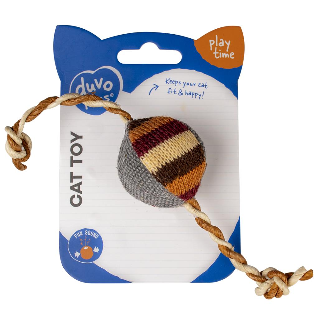 unnamed-file-19.jpg Duvo+ Knitted Ball With Strings 23X4X3,5Cm Brown - Image 1