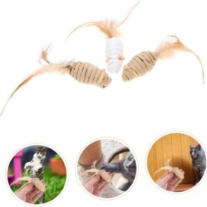 Wild Catz Fluffy Mice Cat Toy - 2.5 x 11cm