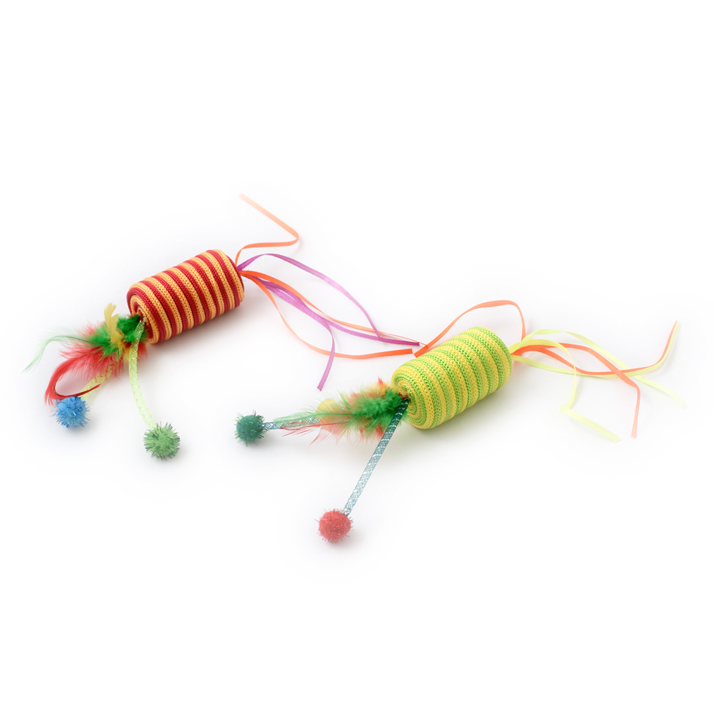 17258646301348837580.jpg Wild Catz Crazy Coil Fabric, Feature Cat Toy Multicolors - Image 1