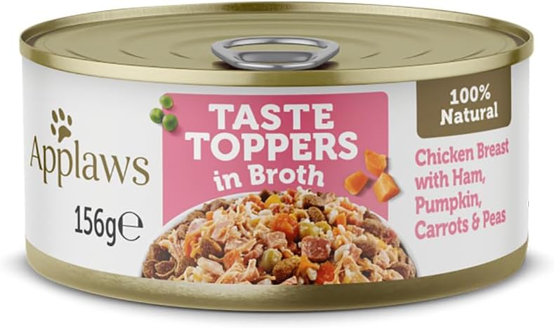 17297498721509111026.jpg Applaws Taste Topper Broth Chicken Ham Dog Tin 156g - Image 1