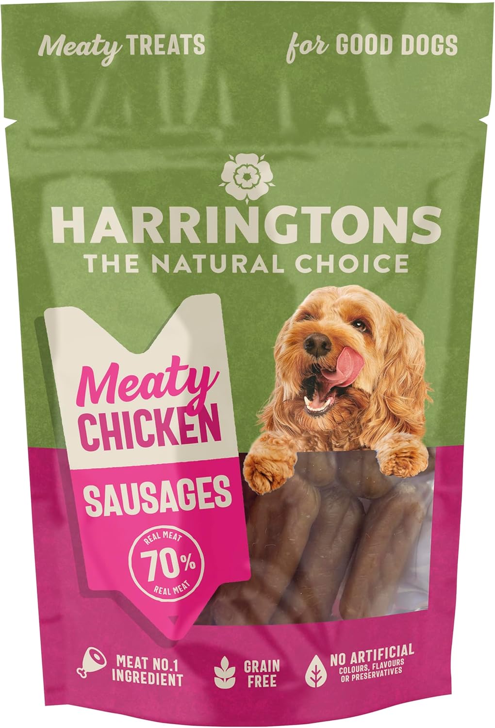 1764931282240856788.jpg Harringtons Chicken Sausage High Meat Dog Treats 70g - Image 1