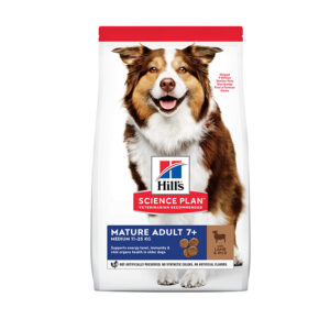 Hill's Science Plan Medium Mature Adult 7+ Dog Food with Lamb & Rice - 14kg