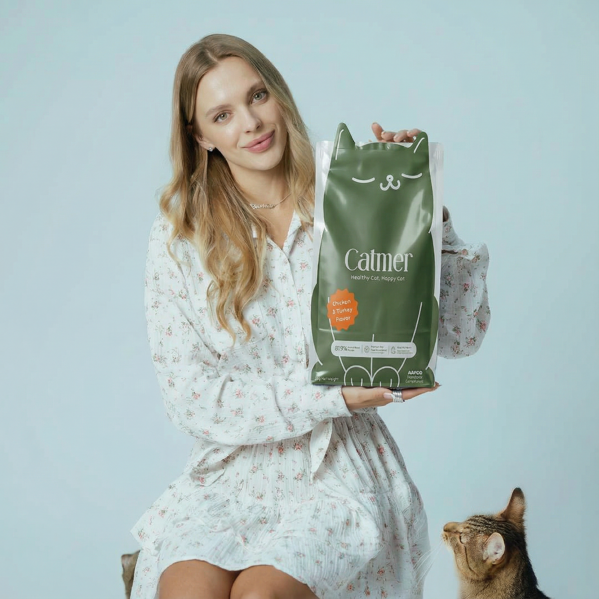 17824638541828101528.png Catmer Grain-Free Dry Cat Food, Chicken & Turkey, 1kg - Image 1