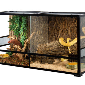 ReptiWorks Flat Packed Reptile Glass Terrariums-Sliding Doors 1200X450X600Mm With Removable Divider